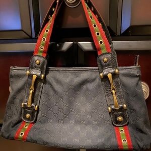 Gucci Black monogram shoulder bag